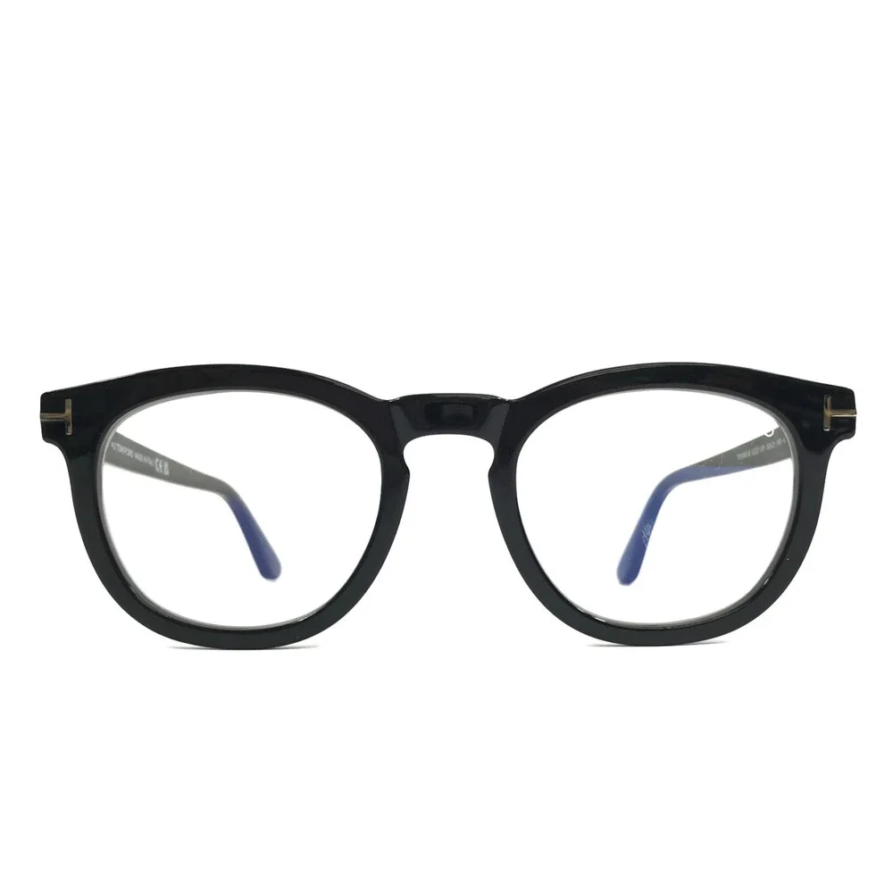 Tom Ford Eyeglasses Frames TF5993-B ECO 001 Shiny Black with Clip On 50-21-145